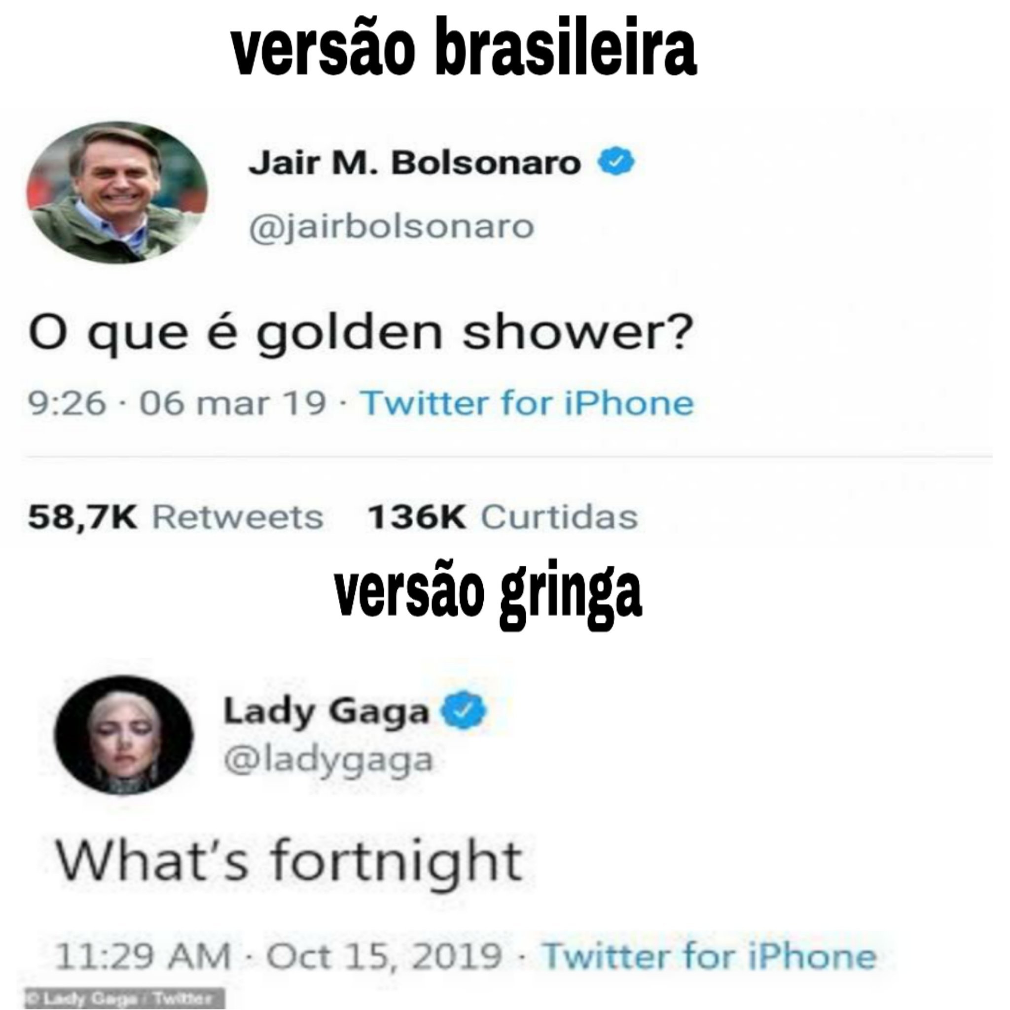 Prefiro a versão brasileira - meme