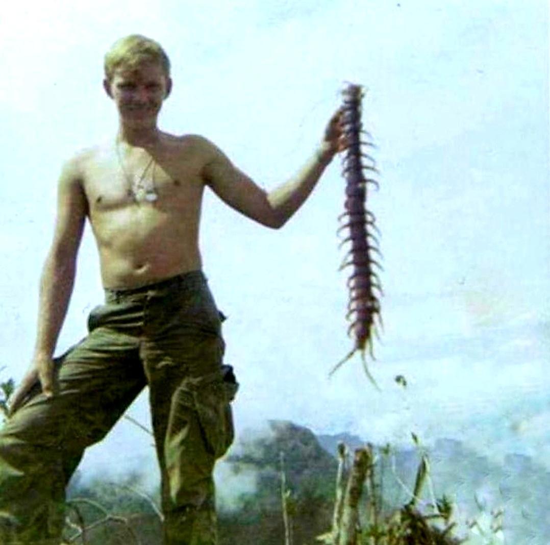 Vietnam soldier holding a giant NOPE - meme