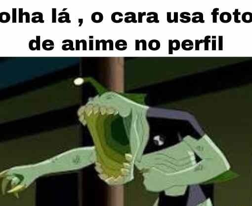 O cara usa foto de anime no perfil - meme