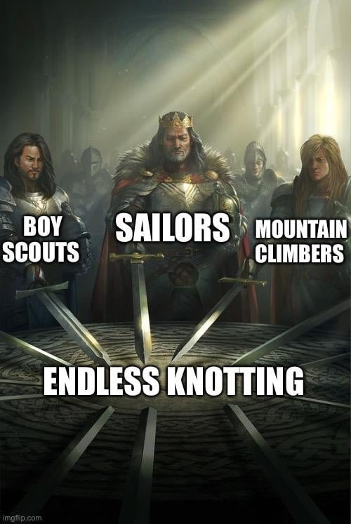 Endless knotting - meme