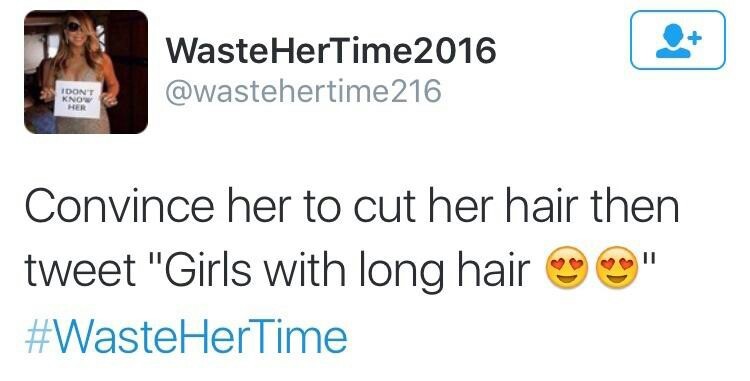 Waste her time - meme