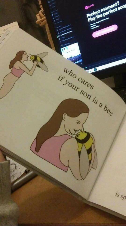 Who cares if your son is a bee? - meme