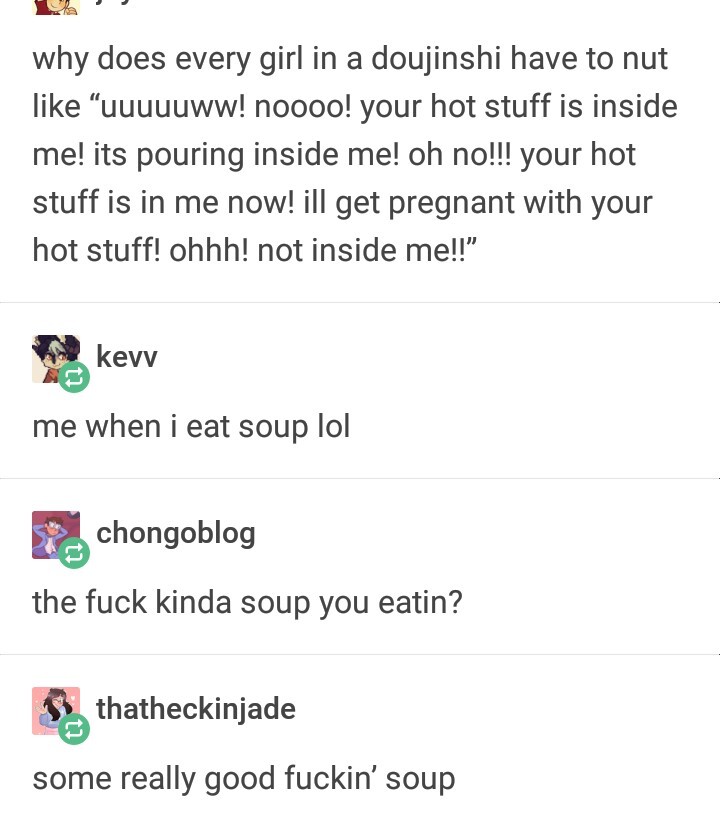 I fuck soup - meme