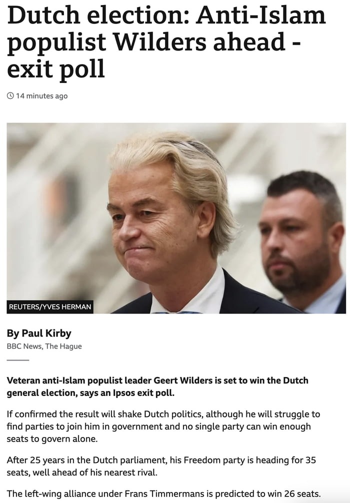Isn't he the one who want brexit for Netherlands? - meme