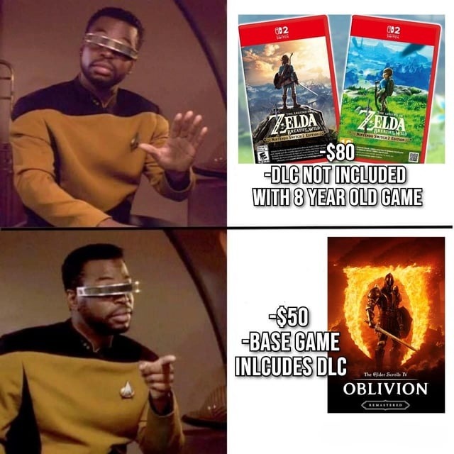 Oblivion: now with 58 DLCs you didn’t ask for - meme