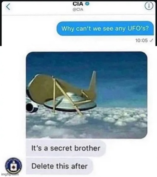 Why can't we see UFO's - meme