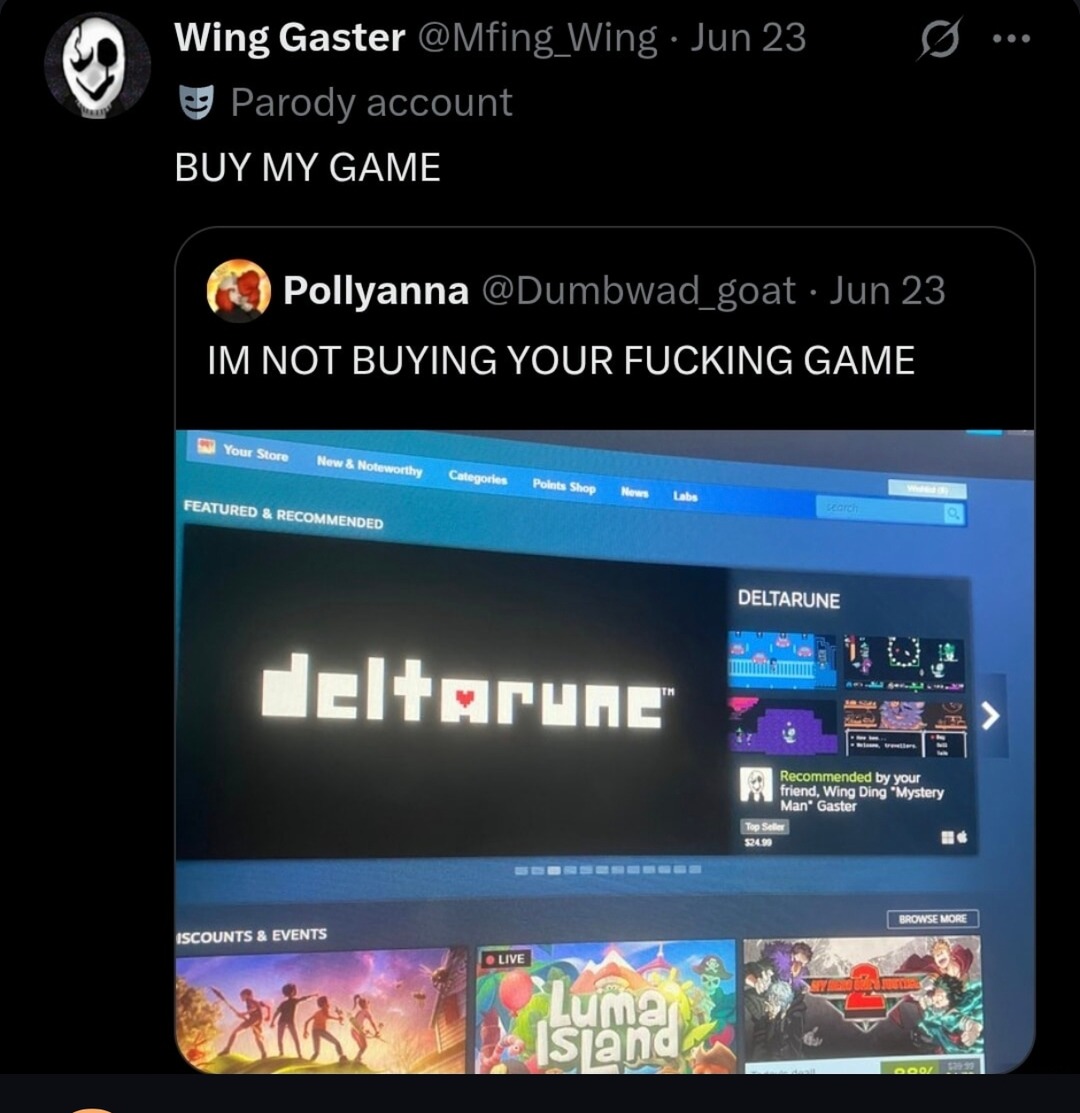 Bro just buy my game already - meme