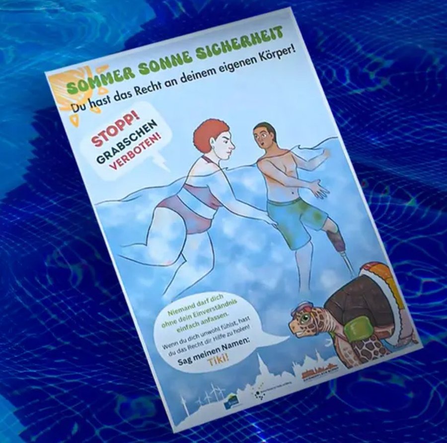 Germany warns fat white women with red hair not to squeeze the butt of brown people with prosthetic legs. - meme