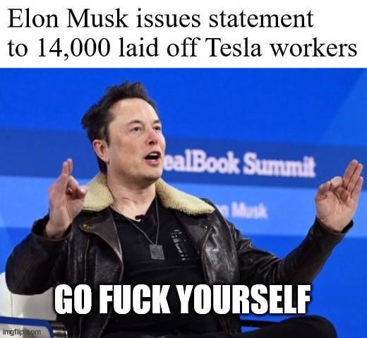 Tesla lay off meme