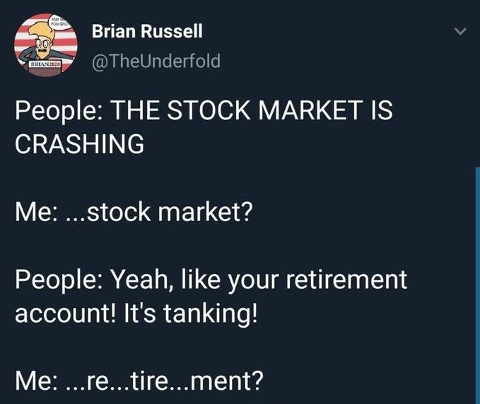 Retirement plan? Bro I can’t even plan lunch - meme