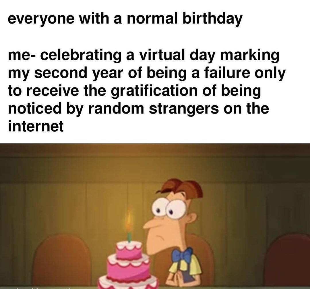 Virtual birthday - meme