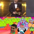 Meme de Messi ganando el balón de oro