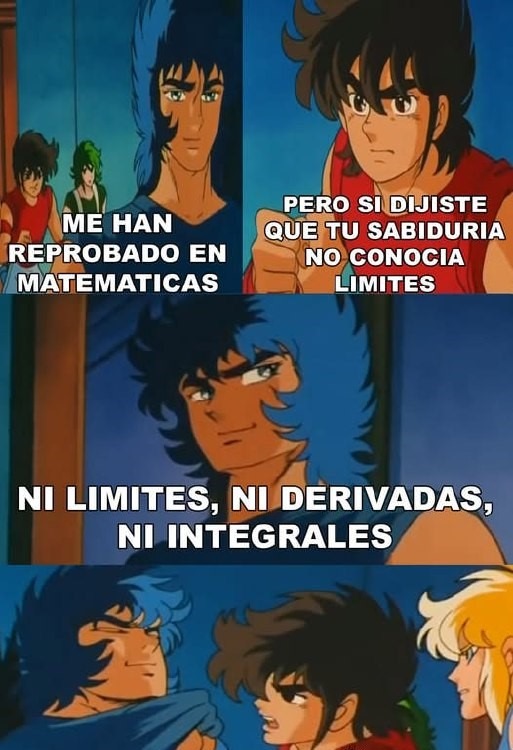 tu sabiduría no me reprobó, fueron los límites, derivadas y las integrales - meme