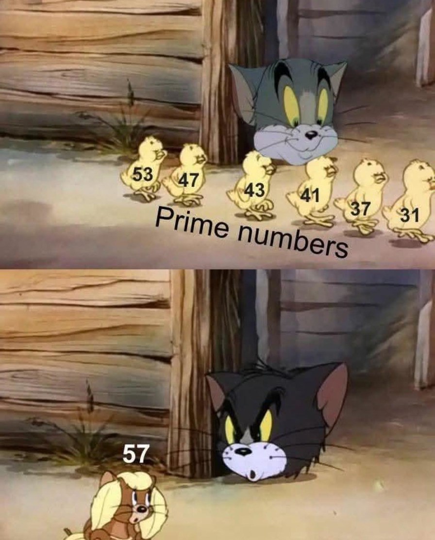 Prime numbers walking in like it’s a heist movie lineup - meme