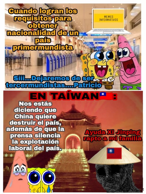 La realidad de Taiwan - meme