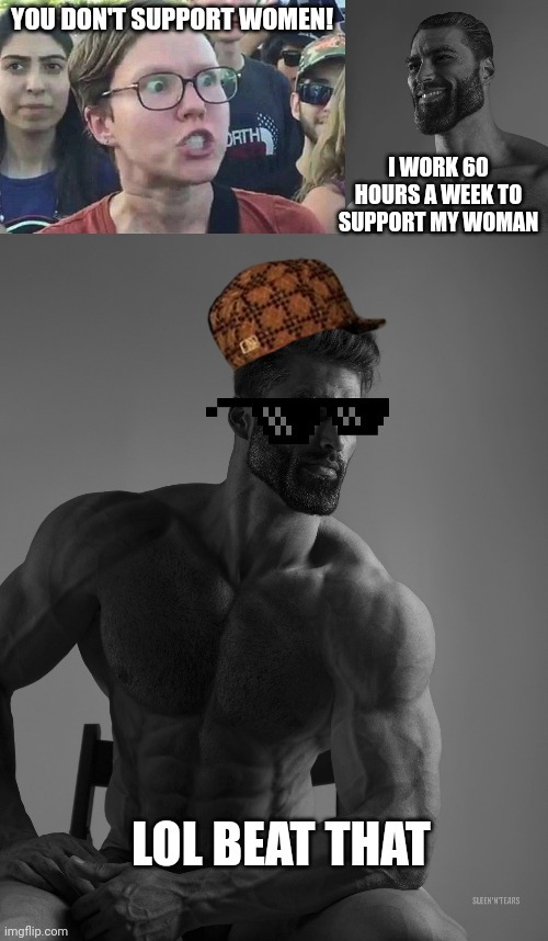 Support woman - meme