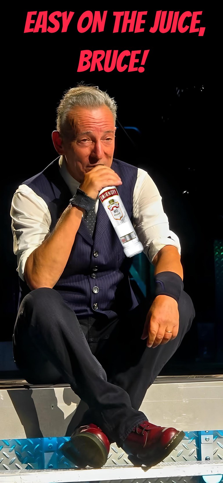 Easy on the juice, Bruce! - meme