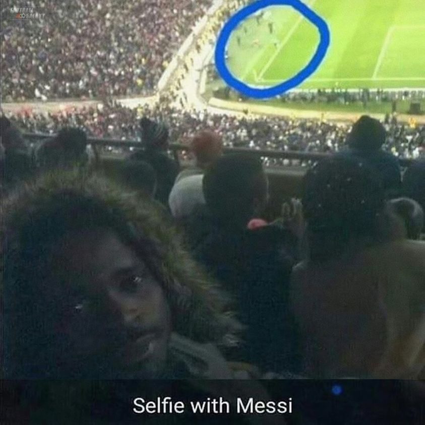 selfie with messi - meme