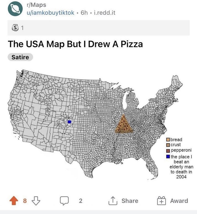 pizza map :) - meme