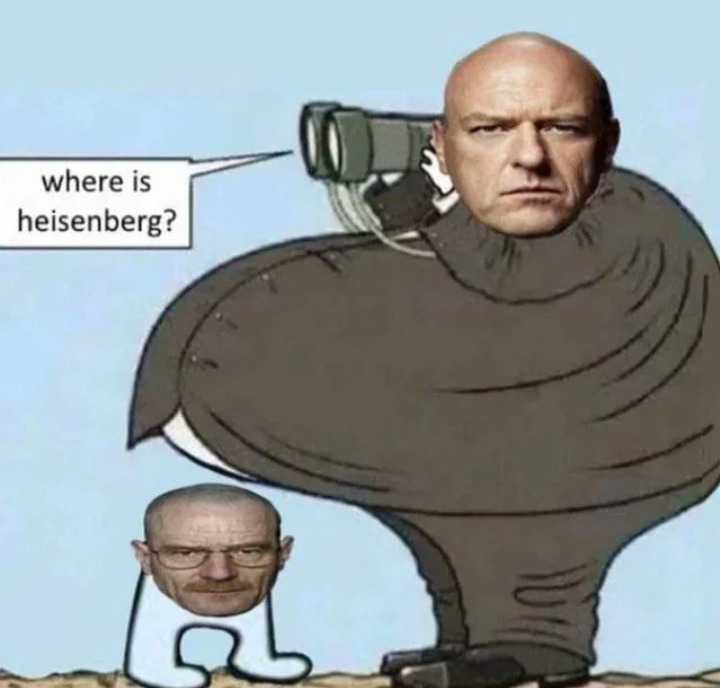 Título foi procurar Heisenberg - meme