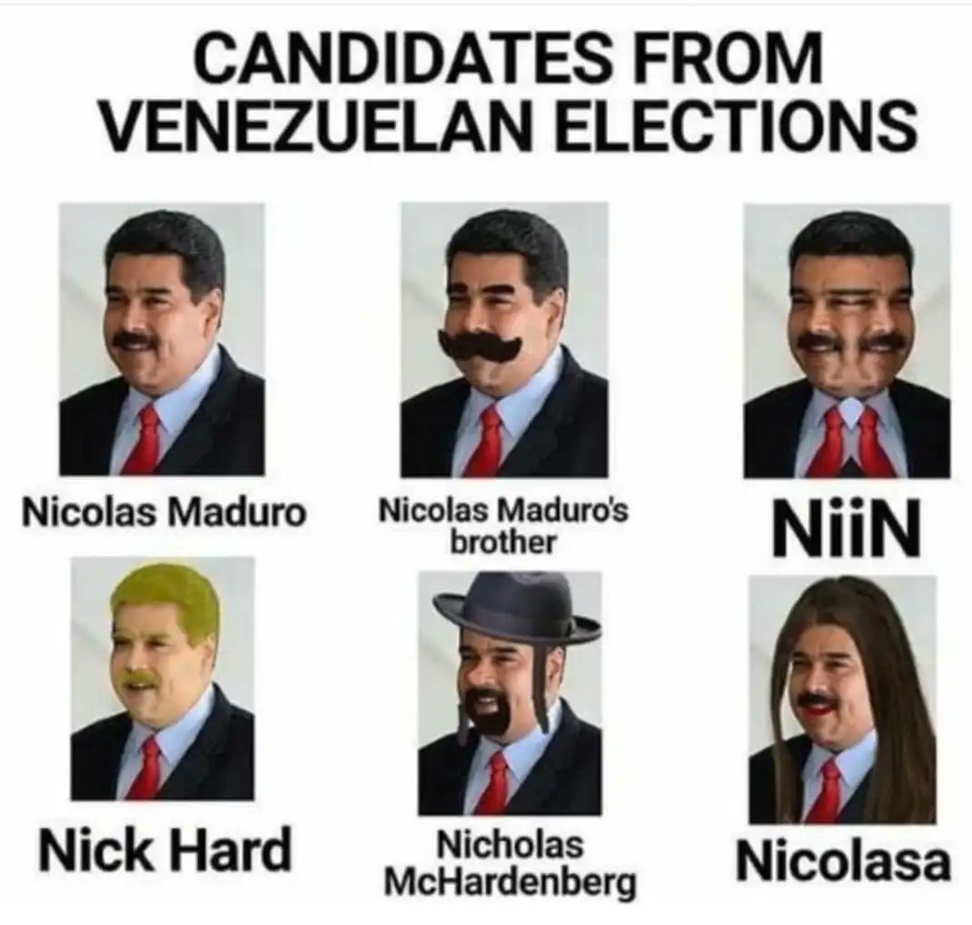 Candidatos a las elecciones en Venezuela - meme