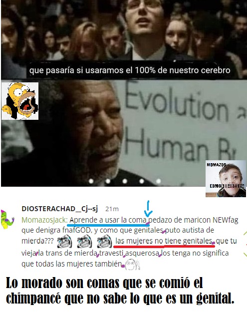 Cjsj usando el 100% de su cerebro en uno de sus comentarios - meme