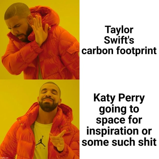 Katy Perry Blue Origin trip meme