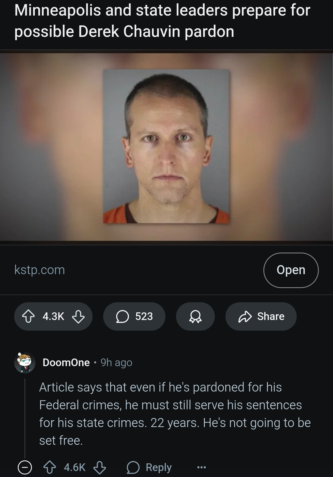 Minnesota bracing for possible Derek Chauvin pardon - meme
