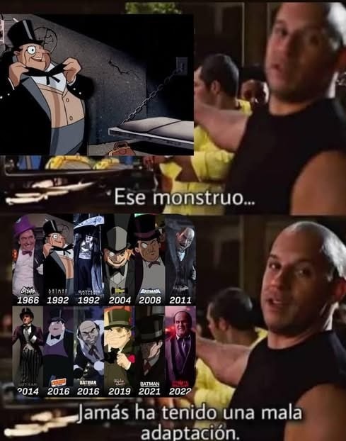 El pinguino, que gran personaje - meme
