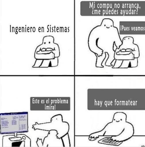 hay que formatear - meme