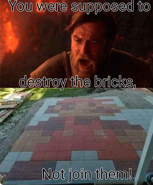 Mario got bricked - meme