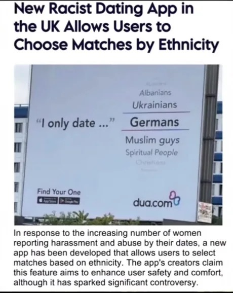 New racist dating app - meme