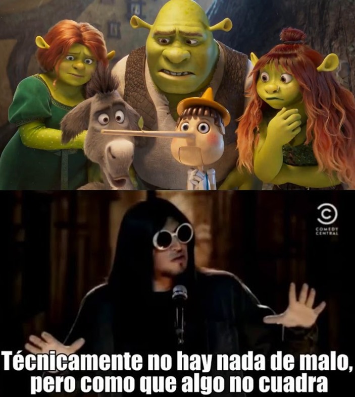 Ya se nos mostró un avance de Shrek 5 para navidad del siguiente año,¿ que opinan?, Apoco no está raro xd - meme
