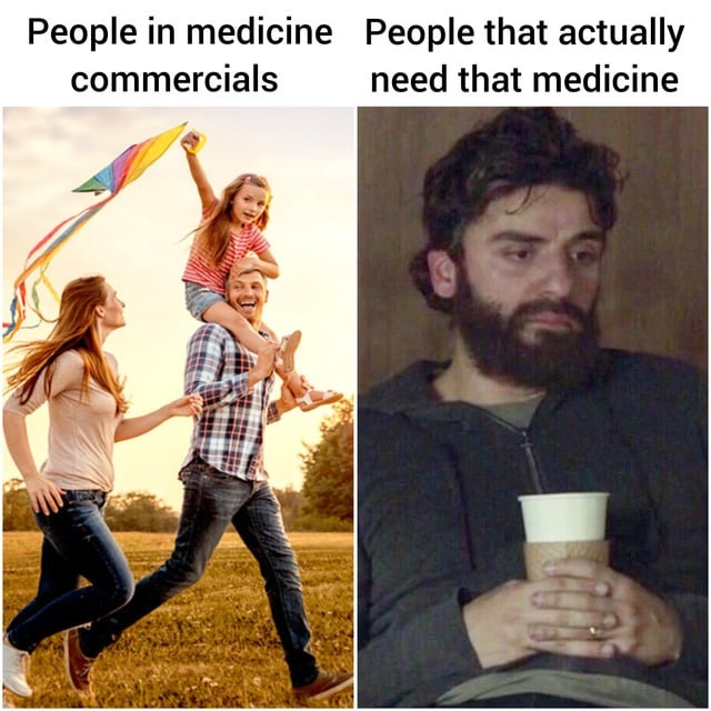 Medicine commercial meme