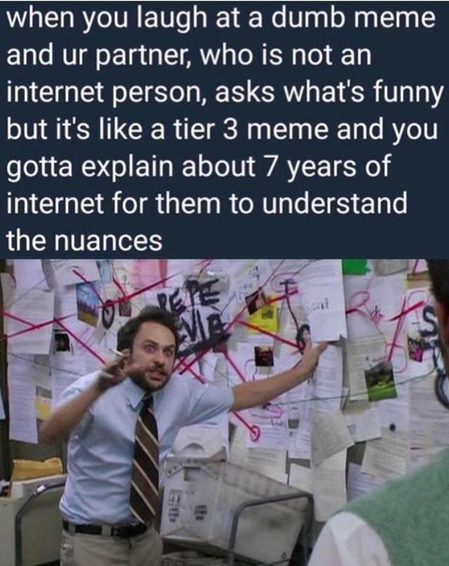 Stay away from not internet people - meme