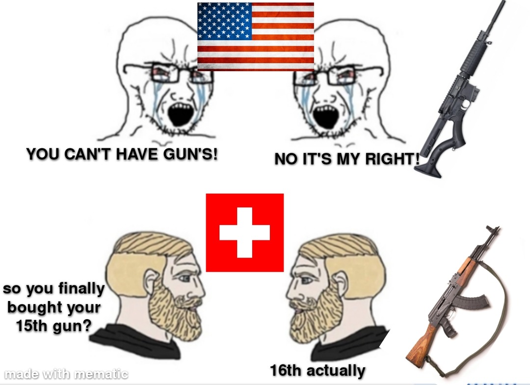 Switzerland goes brrr - meme