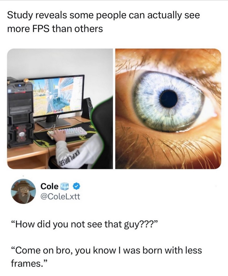 Forget zodiac signs, what’s your FPS - meme