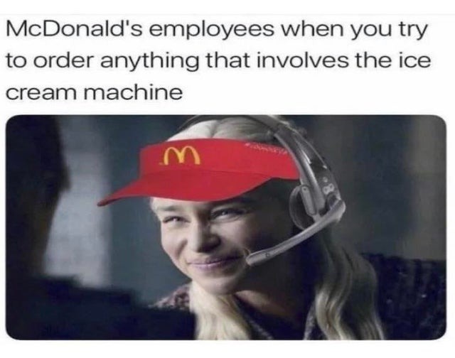 McDonald's ice cream machine - meme