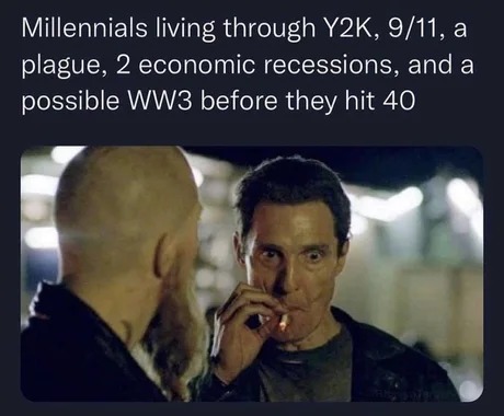 Millennials are over anything at this time - meme