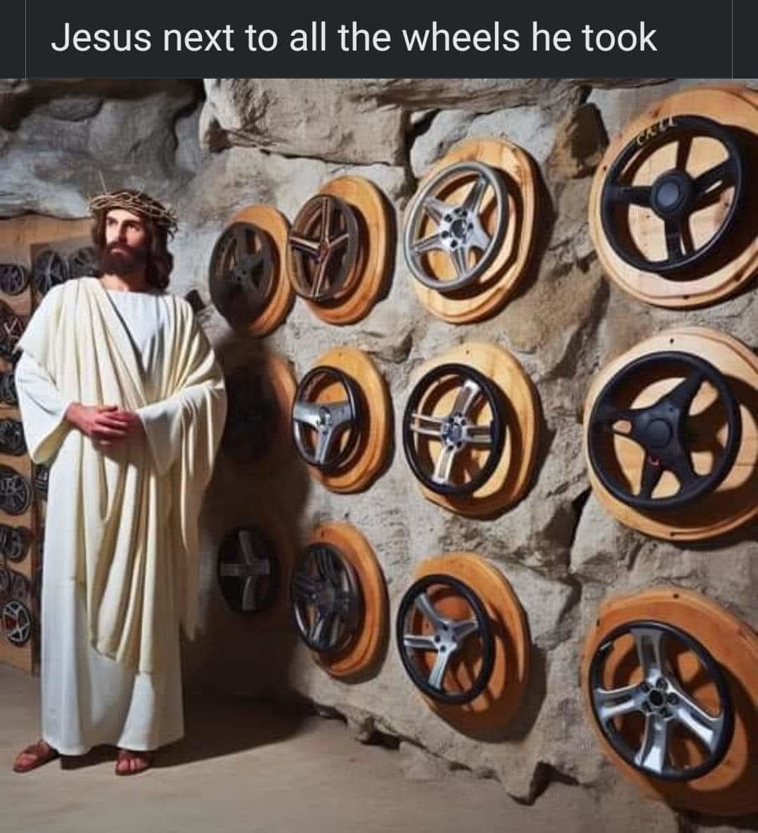 Jesus take the wheel - meme