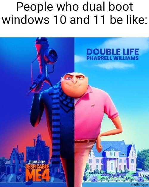 tech double life - meme