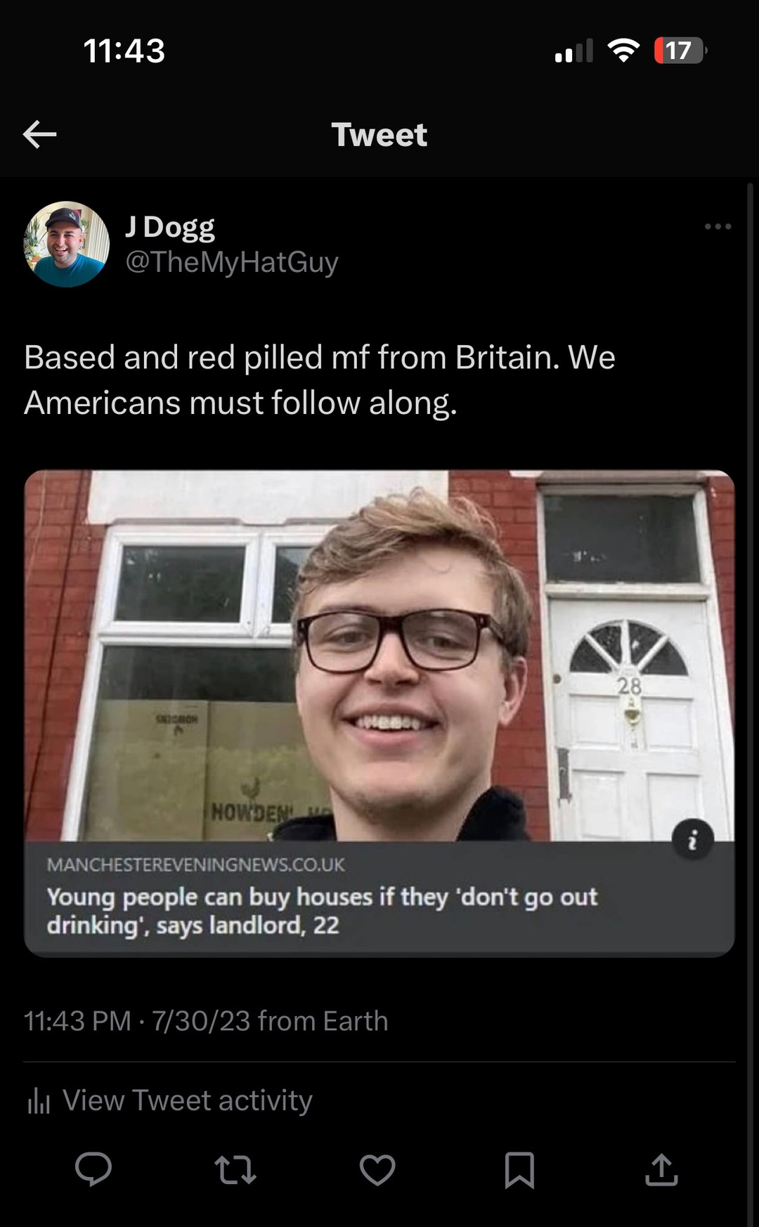 Based and red pilled Briton - meme