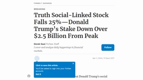Truth Social DJT stock news - meme