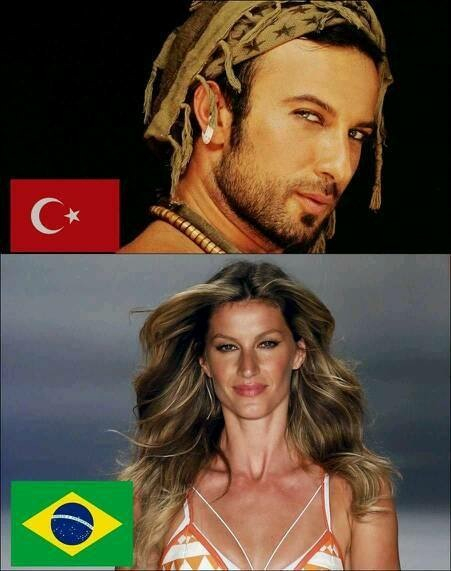 Brasil x Turquia ( TRETA NO FACEBOOK ) ( PAGINA LOREN BEECH ) - meme