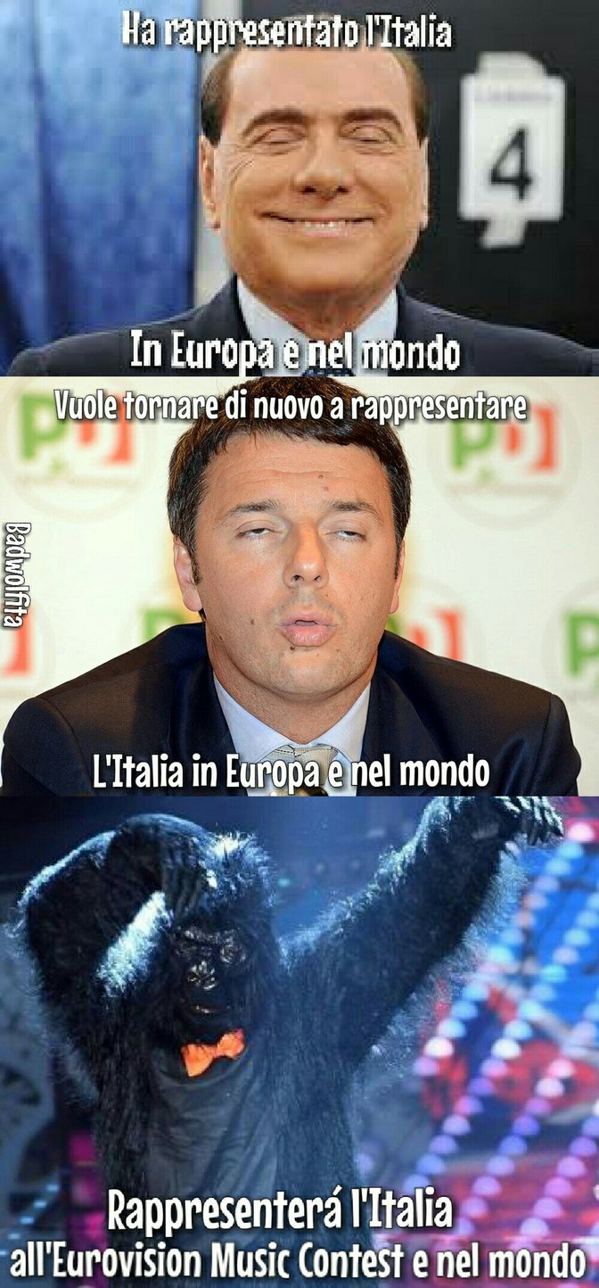 L'evoluzione della rappresentanza italiana in Europa - meme