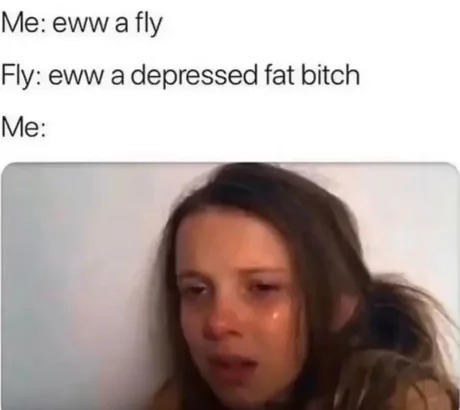 Depressed crying meme