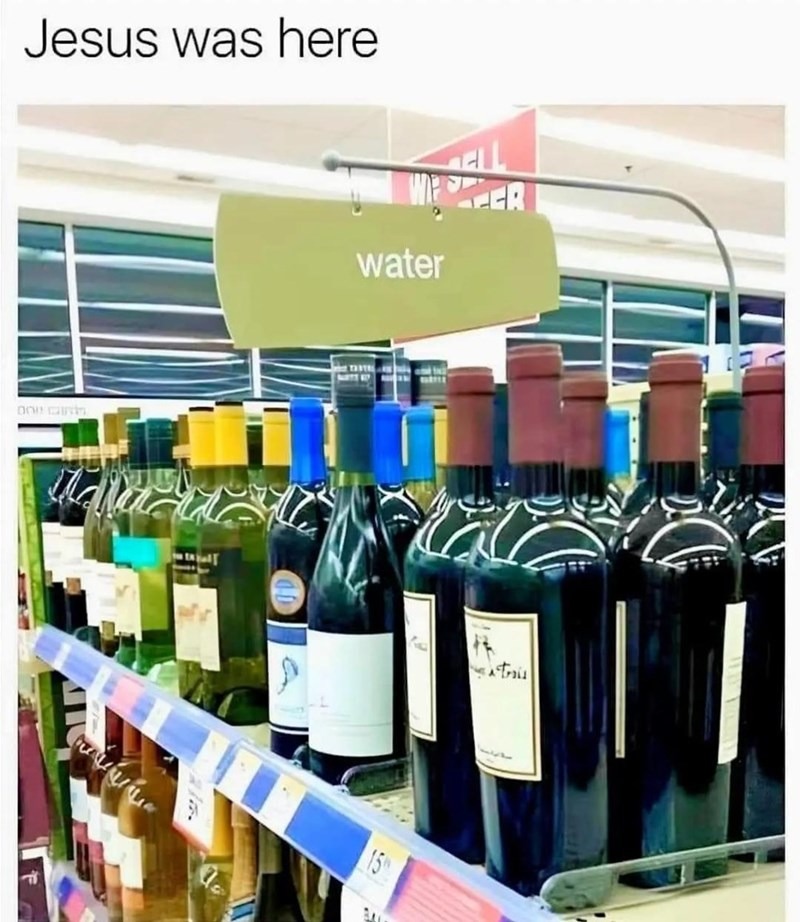 from water to wine - meme