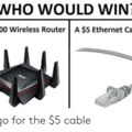 Who would win? Wireless router vs ethernet cable