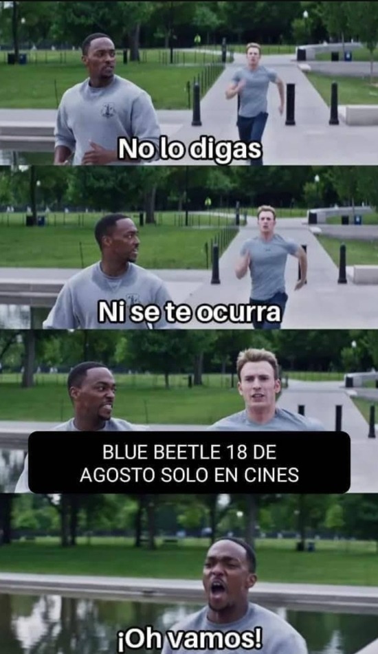 Blue Beetle 18 de agosto solo en cines - meme
