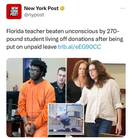 Florida teacher beaten unconscious - meme